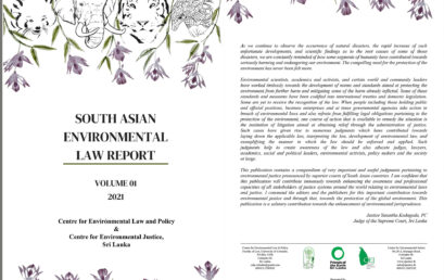South Asian Environmental Law Report Volume 1